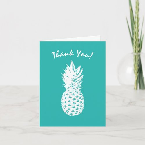 Vintage pineapple fruit custom  thank you cards