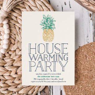 Vintage Pineapple Housewarming Party Invitation
