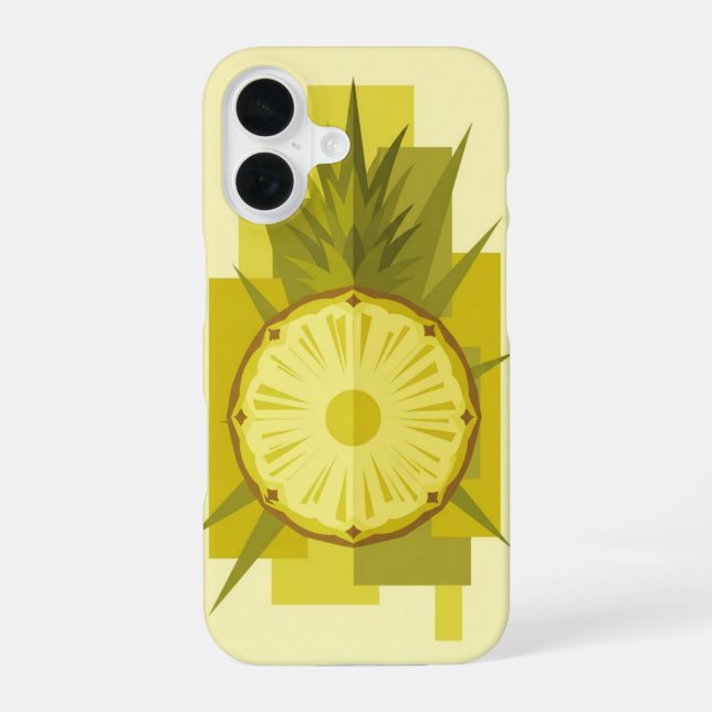 Vintage Pineapple on Block iPhone Case (Back)