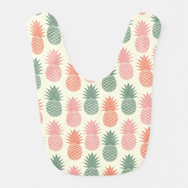 Vintage Pineapple Pattern 2 Bib (Front)