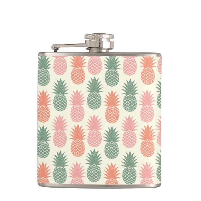 Vintage Pineapple Pattern 2 Flask (Front)
