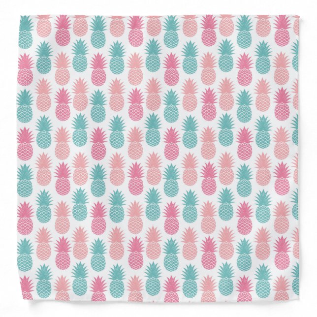 Vintage Pineapple Pattern Bandana (Front)