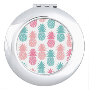 Vintage Pineapple Pattern Mirror For Makeup