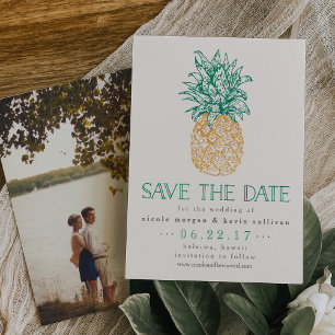 Vintage Pineapple Save the Date