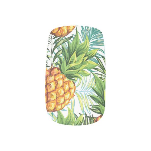 Vintage Pineapple Seamless Floral Pattern Minx Nail Art