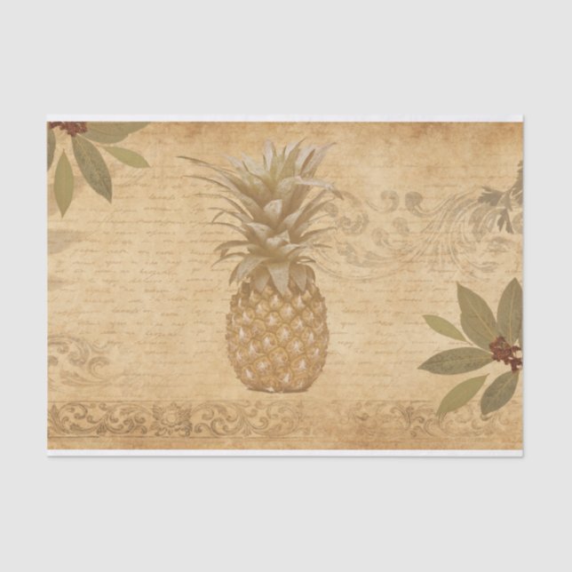 Vintage pineapple tissue paper (Front)