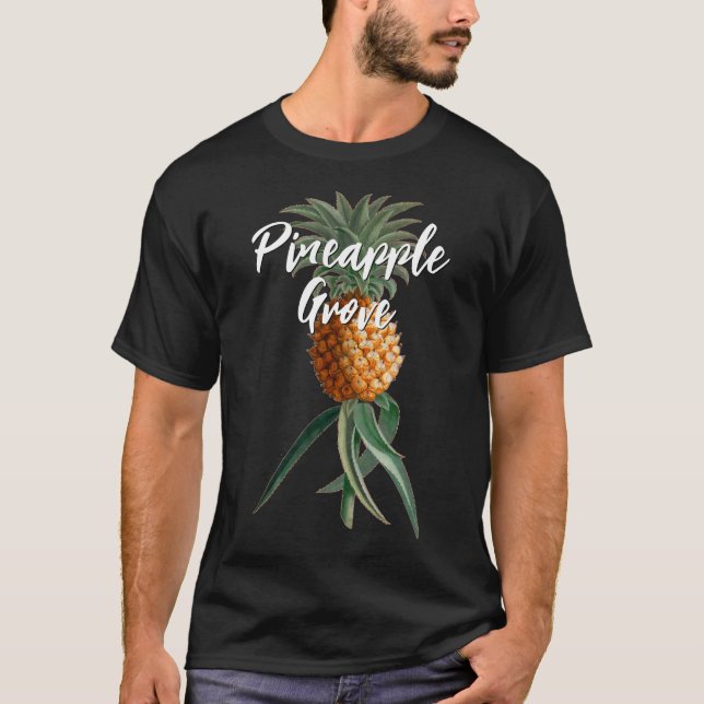 Vintage Pineapple Tropical Beach Holiday T-Shirt (Front)