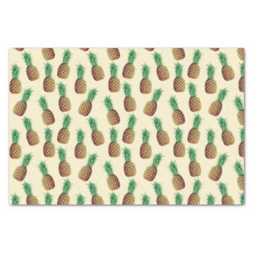 Vintage Pineapple Tropical Pattern Tissue Paper