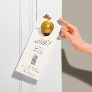 Vintage Pineapple Wedding Welcome/Do Not Disturb Door Hanger