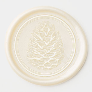 Vintage Pinecone Botanical Christmas Wax Seal Sticker