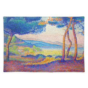 Vintage Pines Along the Shore (1896) painting Cloth Placemat