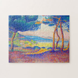 Vintage Pines Along the Shore (1896) painting Jigsaw Puzzle