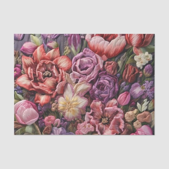 Vintage Pink and Blush Floral Decoupage Paper (Front)