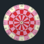 Vintage Pink And Red Dartboard With Darts<br><div class="desc">Vintage Pink And Red Dart Board</div>