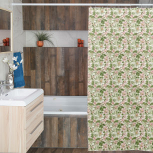 Vintage Pink and White Magnolias Shower Curtain