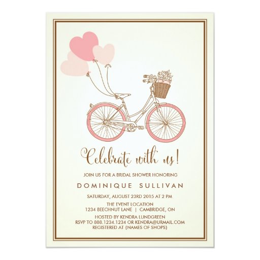 Bicycle Bridal Shower Invitations 3