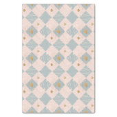 Vintage Pink Blue Checkerboard Playing Card Suits Tissue Paper (Vertical)