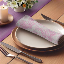 Vintage pink blue toile de jouy printed cloth napkin