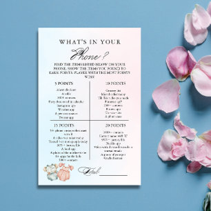 Vintage Pink & Blue What's in Your Phone