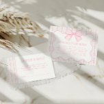 Vintage Pink Bow Floral Baby Shower Books for Baby Enclosure Card<br><div class="desc">Encourage your guests to bring a book to add to your little one's library. Design features rose patterned background and watercolor pink bow,  complemented by vintage typography.</div>