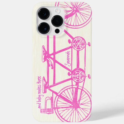 Vintage Pink Bright Colors Bike Pattern Iphone Case_Mate iPhone 14 Pro Max Case