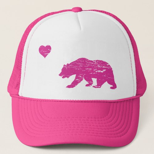 Vintage Pink California Love Trucker Hat