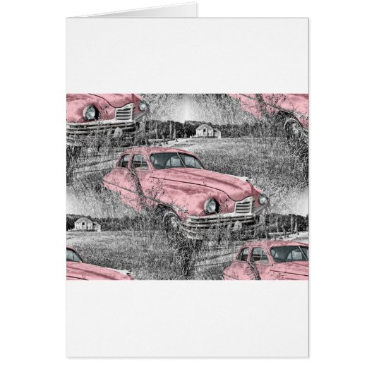 vintage pink car (Front)