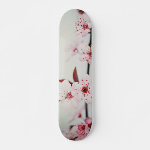 Vintage Pink Cherry Blossoms Skateboard