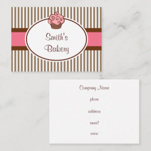 Vintage Pink Cupcake Business Card