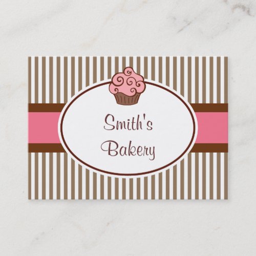 Vintage Pink Cupcake Business Card