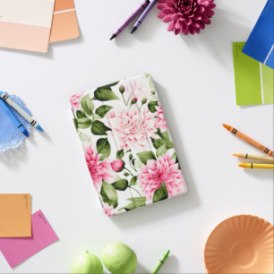 vintage Pink Dahlias Floral Pattern iPad Mini Cover