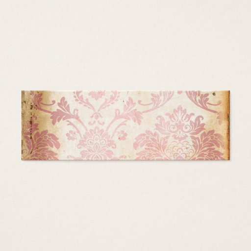 Customizable Vintage Pink Damask Business Card