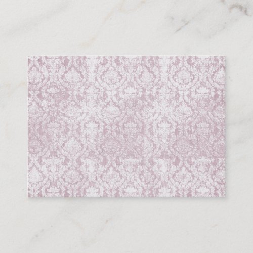 vintage pink damask business cards