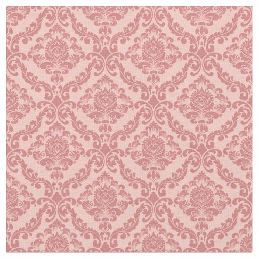 Vintage Pink Damask Fabric