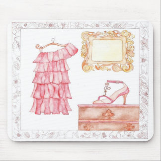 Vintage Pink Dress mousepad