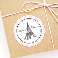 Vintage Pink Eiffel Tower Paris Bridal Shower