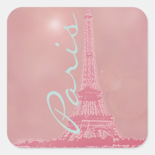 Pink Eiffel Tower Stickers | Zazzle