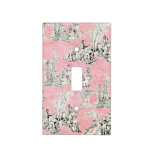 Vintage Pink English Country Toile Light Switch Cover