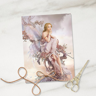 Vintage Pink Fairy  Tissue Paper