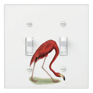 Vintage Pink Flamingo #1 Light Switch Cover