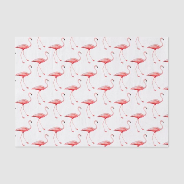 Vintage Pink Flamingo #3 Tissue Paper (Front)