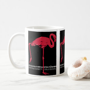 Vintage Pink Flamingo Bird at Germany Munich Zoo Coffee Mug