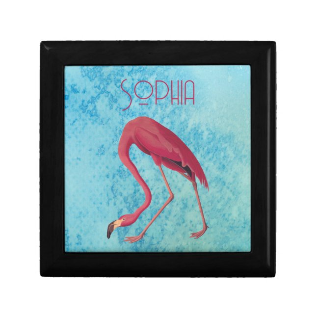 Vintage Pink Flamingo Gift Box (Front)