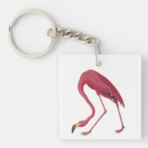 Vintage Pink Flamingo Keychain