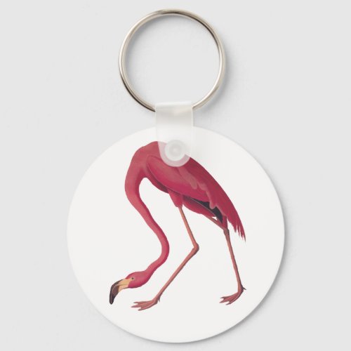 Vintage Pink Flamingo Keychain