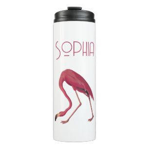 Vintage Pink Flamingo Thermal Tumbler