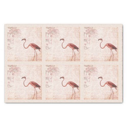 Vintage Pink Flamingo Tissue Paper