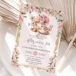 Vintage Pink Floral Afternoon Tea Party Birthday Invitation<br><div class="desc">Celebrate in style with this vintage blush pink floral afternoon tea party birthday invitation. Adorned with elegant watercolor roses and classic script fonts, this charming invite is perfect for a garden party, high tea, or sophisticated birthday celebration. Easily personalize with your event details to create a timeless and feminine invitation...</div>