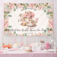 Vintage Pink Floral High Tea Bridal Baby Shower