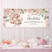 Vintage Pink Floral High Tea Bridal Baby Shower